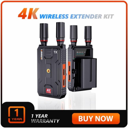 VRRIIS 097PRO Transmetteur-récepteur audio/vidéo sans fil pour extérieur, extension 4K HD, prise : prise AU SH8304998-09